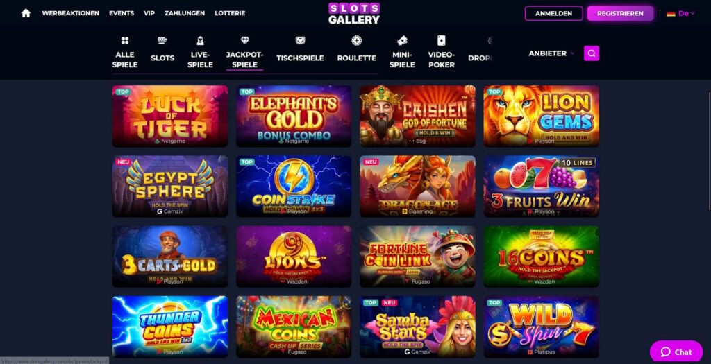 slots gallery jackpots