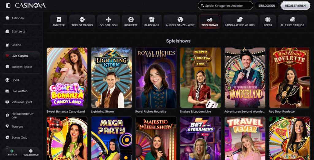 Casinova Casino Spielshows